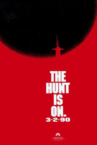 The Hunt For Red October (1990) Movie Poster Advance,  Ss,  Nm,  Rolled