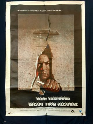 Escape From Alcatraz - Clint Eastwood Australian One Sheet Movie Poster