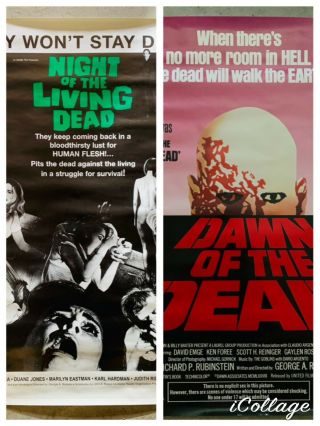Night Of The Living Dead & Dawn Of The Dead Poster Reprints.
