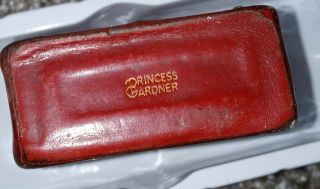 Vintage Princess Gardner Red Cigarette Case W/ Matching Lighter & Replace.  Parts