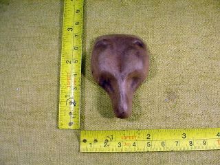 Vintage Small Leather Head 1910 Taxidermy Altered Art 4649