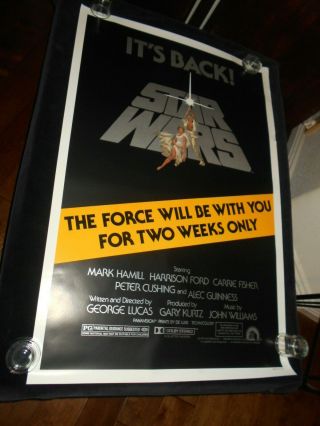 Star Wars 1981 Reissue Rolled One Sheet Poster Sci Fi