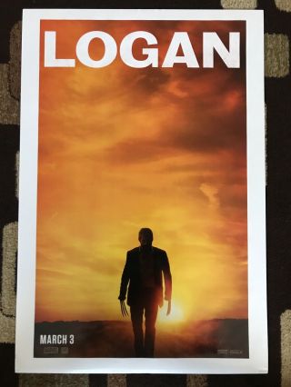 Logan Movie Poster 27x40 Ds U.  S.  Version B Advance 2017 Hugh Jackman