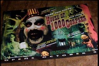 House Of 1000 Corpses Roll Orig British Quad 30x40 Movie Poster Rob Zombie Rare