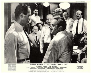 12 Angry Men 8x10 Uk Lobby Card Henry Fonda Lee J Cobb Face Off