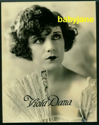 Viola Dana Vintage 7x9 Photo By Evans 1920 