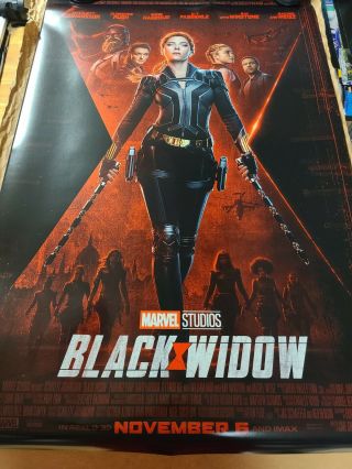 Black Widow 2021 27x40 D/s Final Movie Poster One Sheet In Hand Marvel