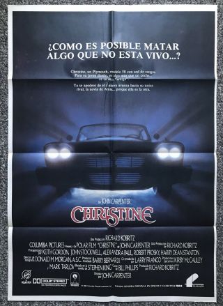 Christine Movie Poster John Carpenter Import 1983 Horror Nm