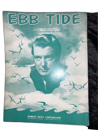 1953 Ebb Tide Lyrics By Robert Maxwell - Vintage Sheet Music