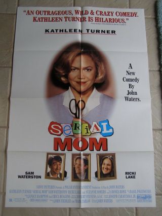 Vtg Movie Poster 1 Sh Serial Mom 1994 Kathleen Turner,  John Waters,  Ricki Lake