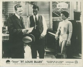 St.  Louis Blues 8x10 Lobby Card Eartha Kitt Nat King Cole W.  C.  Handy