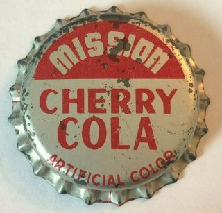 Vintage Mission Cherry Cola Soda Pop Bottle Cap Cork,  Uncrimped | Edgar,  Wis