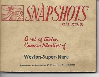 Snapshots Album Of Weston Mare,  12 Real Photos Vintage