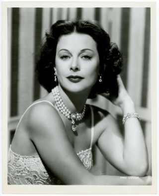 Revered Beauty Hedy Lamarr 1940s Hollywood Regency Glamour Photograph