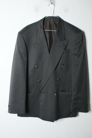 Svensen Mens Vintage Double Breasted Suit Jacket - Grey - Size 38 (21 - Q7)