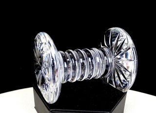 Waterford Signed Cut Crystal Clear Starburst Ringed 3.  25 " Master Knife Rest 1950