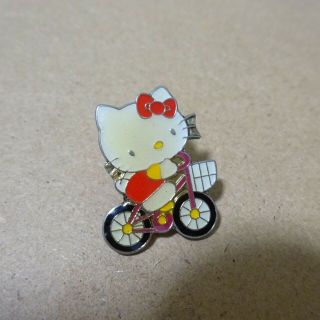 Rare Vintage Hello Kitty Sanrio Bicycle Pin Badge Japan