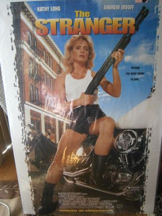 Authentic The Stranger Movie Poster 1995 Kathy Long Andrew Divoff Biker Campy