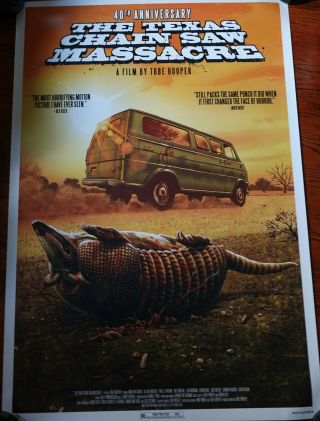Texas Chainsaw Massacre 40th Anniversary Poster By Jason Edmiston Horror Movie