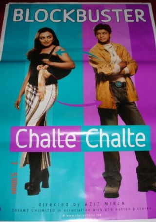 Chalte Chalte (2003) India Bollywood Poster 2 Shah Rukh Khan Rani Mukerji