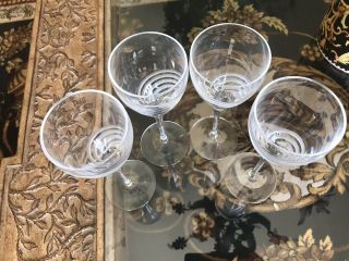 (4) Lenox WINDSWEPT Wine Glasses 7 7/8” 2