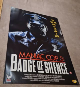 Maniac Cop Iii: Badge Of Silence (1993) Uk Video Poster -