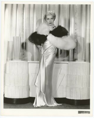 1935 Art Deco High Glamour Photograph Mona Barrie Hollywood Regency
