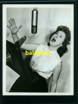 Susan Hayward Vintage 8x10 Photo Sings In Recording Booth 1955 I 
