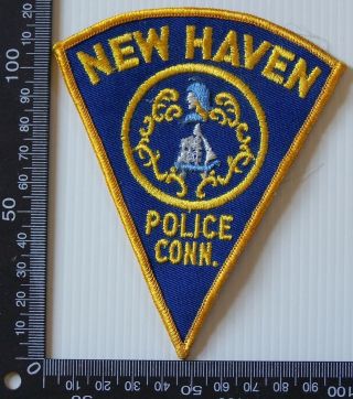 Vintage Haven Police Connecticut Embroidered Patch Woven Cloth Sew - On Badge