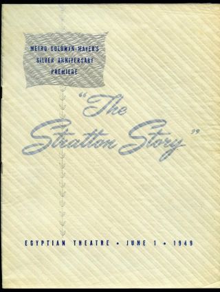 Mgm 25th Anniv.  Gala Showing " The Stratton Story " Eleanor Powell Autograph 1949