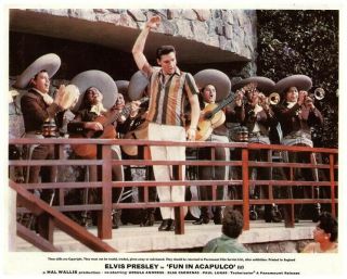 Fun In Acapulco Lobby Card Elvis Presley Sings With Mariachi Band 1963