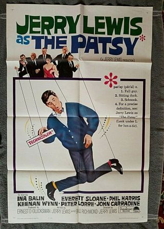 The Patsy Movie Poster Jerry Lewis Peter Lorre John Carradine Ina Balin 1964