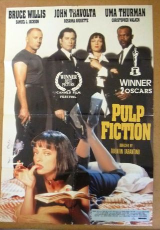 Pulp Fiction (john Travolta) 39x27 " Lebanese Movie Poster 90s