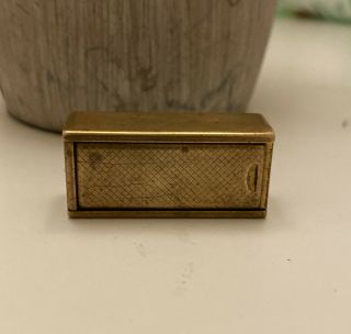 Vintage Volupte Brass Pill Snuff Box Mini