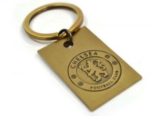 Chelsea Fc Vintage Bronze Crest Keyring Metal Official Merchandise Gift