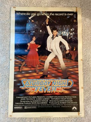 Saturday Night Fever 1977 Orig 1 Sheet Movie Poster 27 " X41 " John Travolta