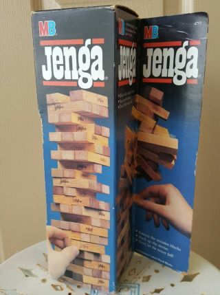 Vintage 1986 Jenga By Milton Bradley Game.  54 Precision Wood Blocks