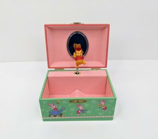 Vintage Kreisler Winnie The Pooh Piglet Jewelry Trinket Music Box - Sunshine