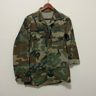 Us Army Vintage Camo Bdu Field Shirt Jacket Camouflage Military Coat Small