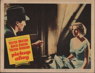 Pickup Alley Orig 1957 Lobby Card Anita Ekberg/victor Mature 11x14 Movie Poster