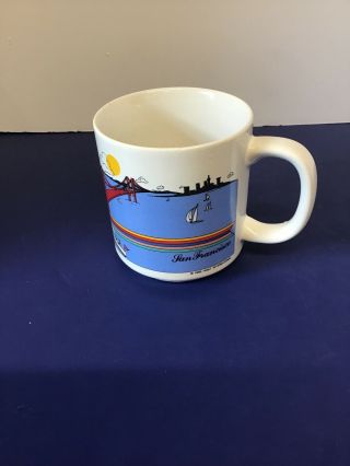 Vintage San Francisco Bay Area Coffee Mug 1985 Golden Gate Bridge Mug