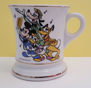 Vtg 1960s Walt Disney Shaving Mug Barbershop Quartet - Mickey Donald Goofy Pluto
