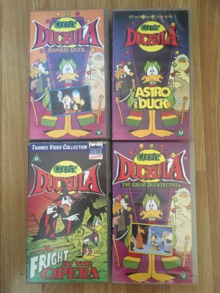 Vintage Count Duckula Vhs Tape Bundle X4 - 1990/1988read Description