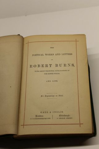 Vintage The Poetical and Letters of Robert Burns.  And Life. 3