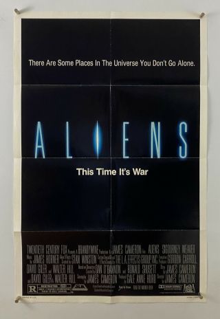 Aliens Movie Poster (fine) One Sheet 1986 Sci - Fi James Cameron 6547