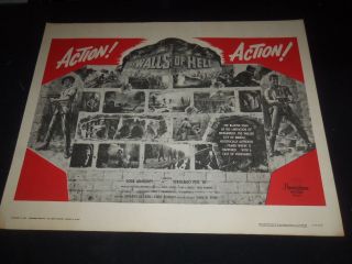 1964 The Walls Of Hell 1/2 Sheet Movie Poster - Jock Mahoney - P 423