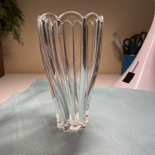 Marquis By Waterford Crystal Windflower Clear Glass Vase 8” X 4” -