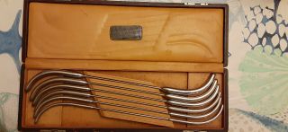 Vintage J.  F.  Hartz Urethral Specula Surgical Instruments,  In Case,  6 Piece Set.