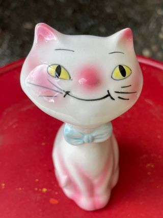 Small Retro Mod Long Neck Cat Ceramic Figurine Mcm Groovy Vintage Japan?