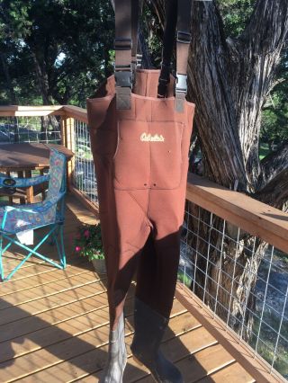 Vintage Cabellas Waist High Waders Footboot 8 Small Fishing Hunting Cold Weather